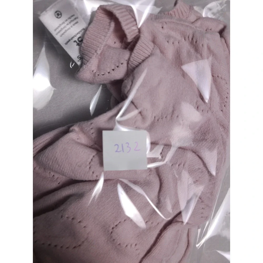 Carter's Cardigan Toddler 5T Pink Pointelle Heart Knit Button Front Sweater